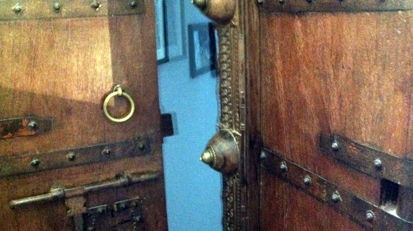 Antique door to second bedroom